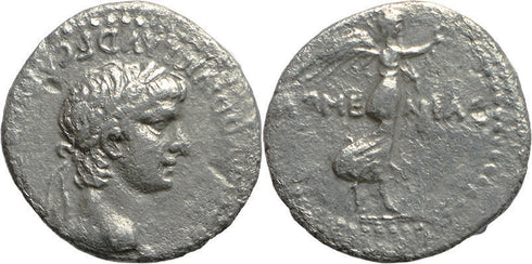 Ancient Roman Silver coin of the Emperor Nero and Divus Claudius AR Hemidrachm